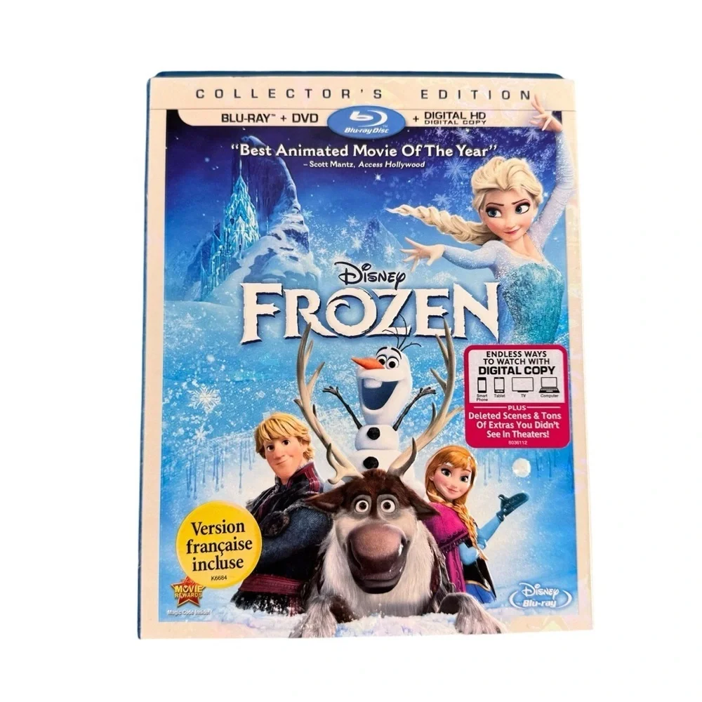 Disney Frozen Movie Blu-Ray DVD Collector's Edition Elsa Anna Olaf Kristoff - Picture 1 of 5
